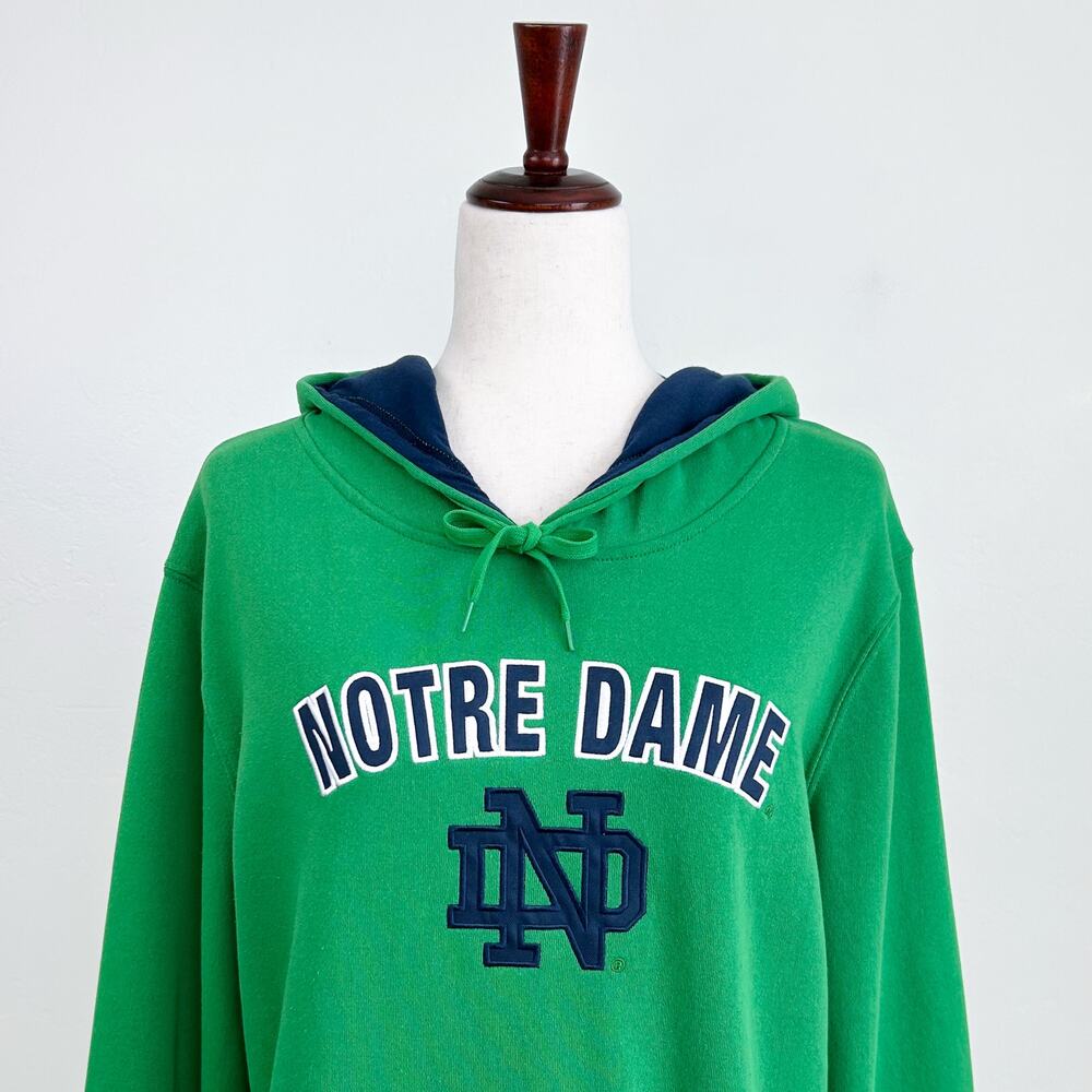 Colosseum Notre Dame Fightin' Irish Women's Green Fleece Pullover Hoodie